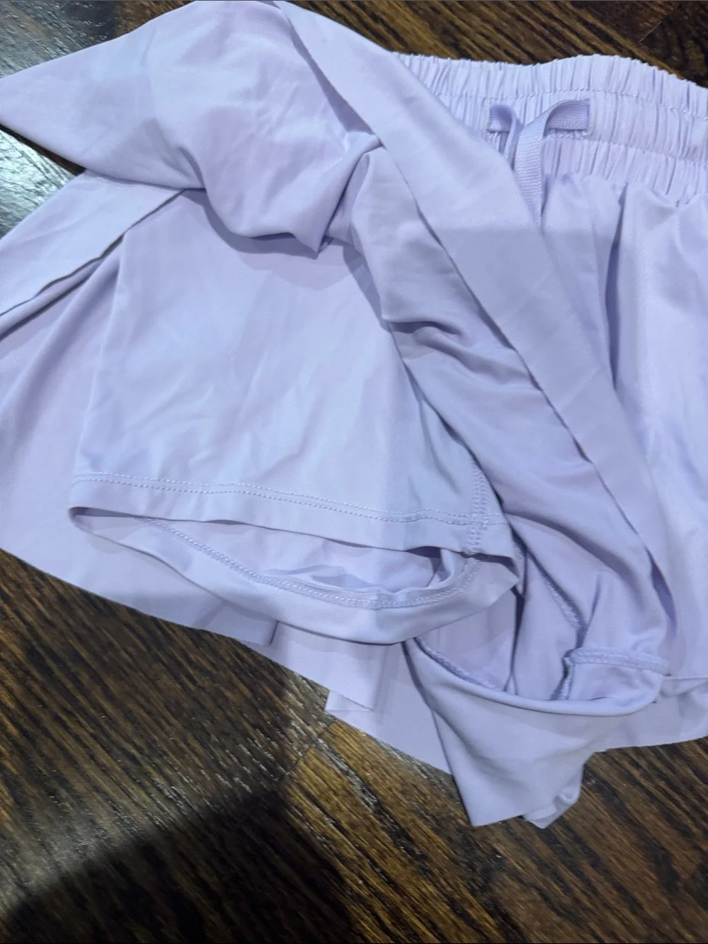 Katie J NYC Lavender Ruffle Skort Shorts never worn size XL
